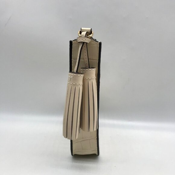 Tory Burch Ivory Embossed Leather Thea Cellphone Crossbody - Picture 3 of 10